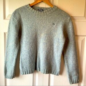 ROOTS 100% grey wool sweater women’s size medium